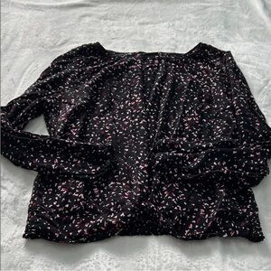 Torrid Black Blouse with Pink Accents